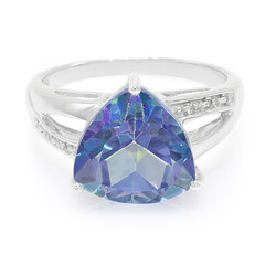 Anello in argento con Topazio Mistico Blu