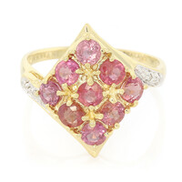 Anello in oro con Zaffiro Padparadscha (non riscaldato) (AMAYANI)