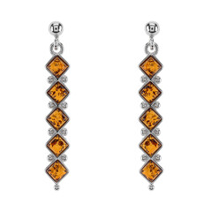 Orecchini in argento con Ambra Baltica