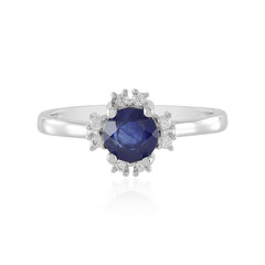 Anello in argento con Zaffiro Blu del Madagascar