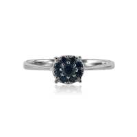 Anello in argento con Diamante Blu Cielo I1