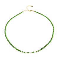 Collana in argento con Diopside Russo