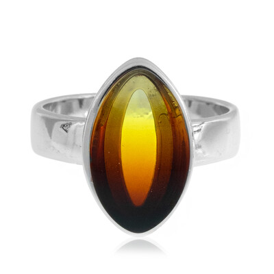 Anello in argento con Ambra Baltica (dagen)