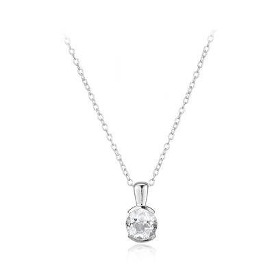 Collana in argento con Topazio Bianco