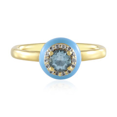 Anello in argento con Topazio Blu Svizzero
