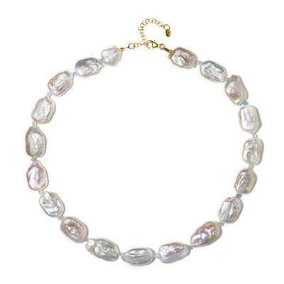 Collana in argento con Perla d'Acqua Dolce Bianca