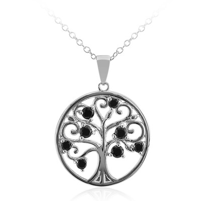 Collana in argento con Spinello Nero