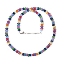 Collana in argento con Quarzo Blu Navy