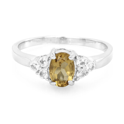 Anello in argento con Quarzo Champagne