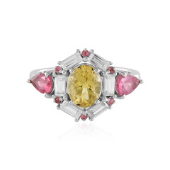 Anello in argento con Berillo Giallo