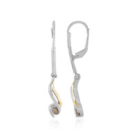 Orecchini in argento con Diamante Champagne I3
