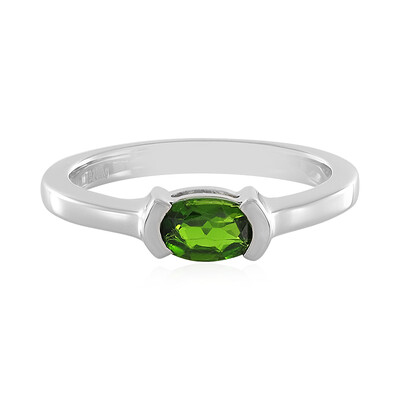 Anello in argento con Diopside Russo
