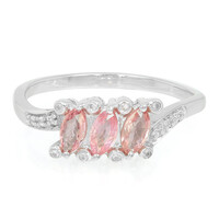 Anello in argento con Zaffiro Padparadscha