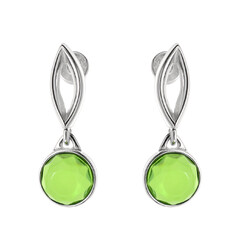 Orecchini in argento con Ambra Verde Colombiana