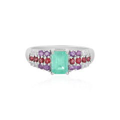 Anello in argento con Smeraldo Colombiano (SAELOCANA)