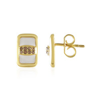 Orecchini in argento con Zircone Champagne