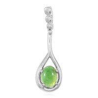 Ciondolo in argento con Crisoprasio Imperiale