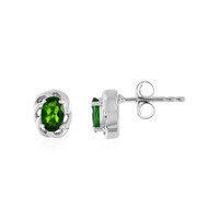 Orecchini in argento con Diopside Russo