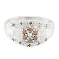 Anello placcato in platino con Diamante Fancy