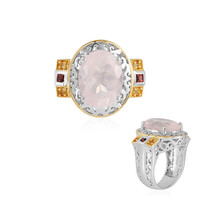 Anello in argento con Quarzo Rosa