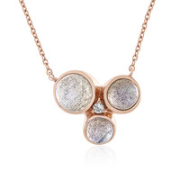 Collana in argento con Labradorite Verde Maniry (KM by Juwelo)