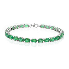 Bracciale in argento con Smeraldo Zambia