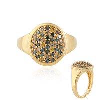 Anello in argento con Diamante Cioccolato I2