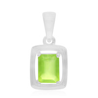 Ciondolo in argento con Opale Verde Brasiliano