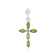 Ciondolo in argento con Diopside Russo