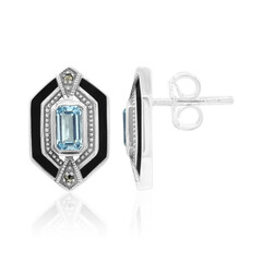 Orecchini in argento con Topazio Blu Cielo