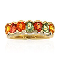 Anello in argento con Zaffiro Fancy
