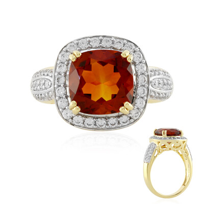 Anello in argento con Citrino Madeira