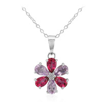 Collana in argento con Topazio Rosa