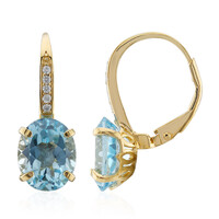 Orecchini in argento con Topazio Blu Cielo