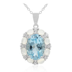 Collana in argento con Topazio Blu Cielo