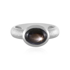 Anello in argento con Zaffiro Stellato Nero