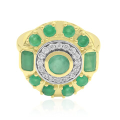 Anello in oro con Smeraldo Brasiliano