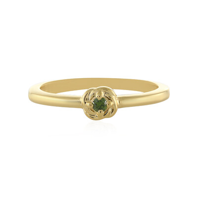 Anello in argento con Diamante Verde I3