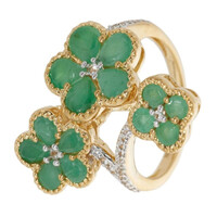 Anello in argento con Smeraldo Brasiliano
