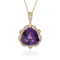 Collana in oro con Ametista Uruguay (AMAYANI)