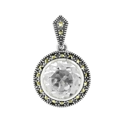 Ciondolo in argento con Topazio Bianco