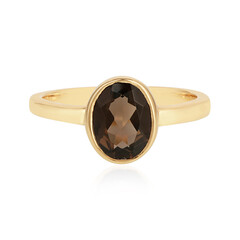 Anello in argento con Quarzo Fumè