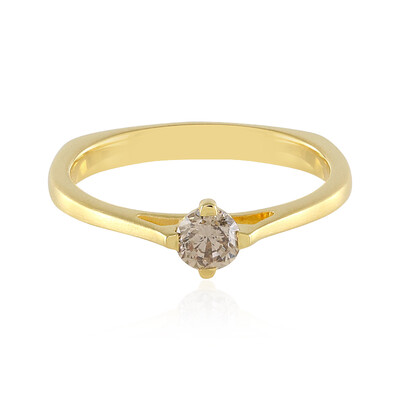Anello in argento con Diamante Champagne I2