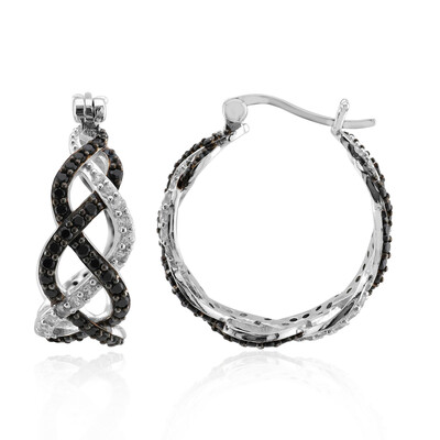 Orecchini in argento con Spinello Nero