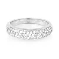 Anello in argento con Zaffiro Bianco