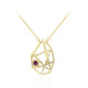 Collana in argento con Rodolite