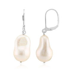 Orecchini in argento con Perla d'Acqua Dolce Bianca (TPC)