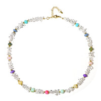 Collana in argento con Quarzo Bianco (Riya)