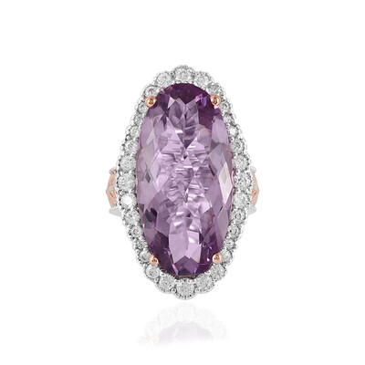 Anello in argento con Ametista Rose de France (Gems en Vogue)
