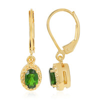 Orecchini in argento con Diopside Russo